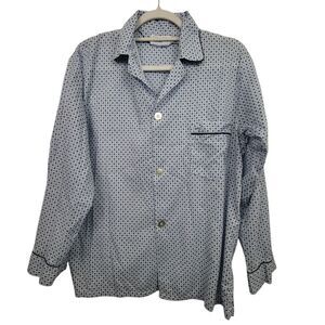 Gold Circle Light Blue PJ Top And Crop Bottoms Size Small